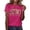 Hot Pink, variant on Casual Shirts for Womens Short Sleeve Fashion Crew Neck Inspirational Print Beach Vacation Essentials,Hot Pink,2XL