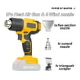 thumbnail image 2 of 21V Cordless Handheld Heat Gun Shrink Wrapping Tool Hot Air Gun Air Dryer Soldering Thermal Blower with LED Display ,Variable Temperature, 2 of 6