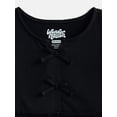 thumbnail image 2 of Wonder Nation Girls Bow Front Top with Short Sleeves, Sizes 4-18 & Plus, 2 of 3