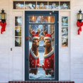 thumbnail image 1 of Panneau de Porte Vache Tapisserie Décorative Rideau de Fête de Noël Festif pour Porte d'Entrée et Entrée, 1 of 5