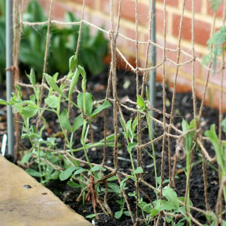 Willstar Jute Plant Support Netting Low Entanglement Climbing Mesh Trellis  Twine Jute Rope Net Practical Gardening Accessories for Heavy Crops