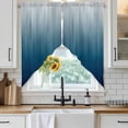 thumbnail image 6 of Navy Blue Ombre Swag Valances for Windows 2 Pack, Kitchen Window Curtains 36 Inch Length, Contemporary Gradient Abstract Art Privacy Swag Curtains for Living Room/Bathroom with Rod Pocket 36"x36", 6 of 8