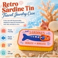thumbnail image 3 of Sardines Travel Jewelry Case Mini Jewelry Storage Box Portable Sardine Can Jewelry Box for Rings Earrings(Blue), 3 of 7