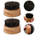thumbnail image 4 of Peine de madera para barba con cerdas de jabalí, herramienta para el cuidado de la barba, 3 uds., 4 of 6