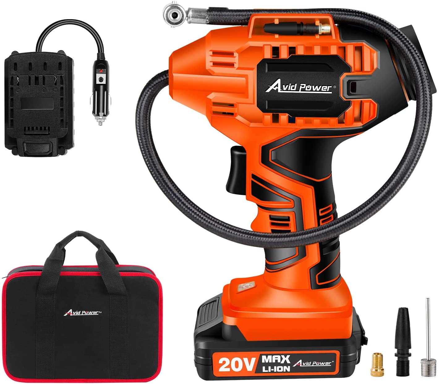 Tire Inflator Air Compressor, 20V Cordless Car Tire Pump with