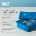 thumbnail image 3 of Host Ice Cube Tray, Ice Cubes for Cocktails, Water, Coffee Tea, Blue Marble, 3 of 7