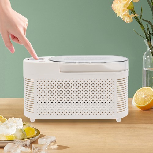 8 Cubes/Cycle Ice Maker, Mini, Low Noise, 120W Countertop Ice Machine for Home/Car/Travel