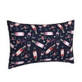 thumbnail image 2 of Naloa Love Wine Pillowcase, Throw Pillowcase, Wrinkle-Free, Stain-Resistant with Hidden Zipper for Bedroom Sofa - 20"x30", 2 of 9