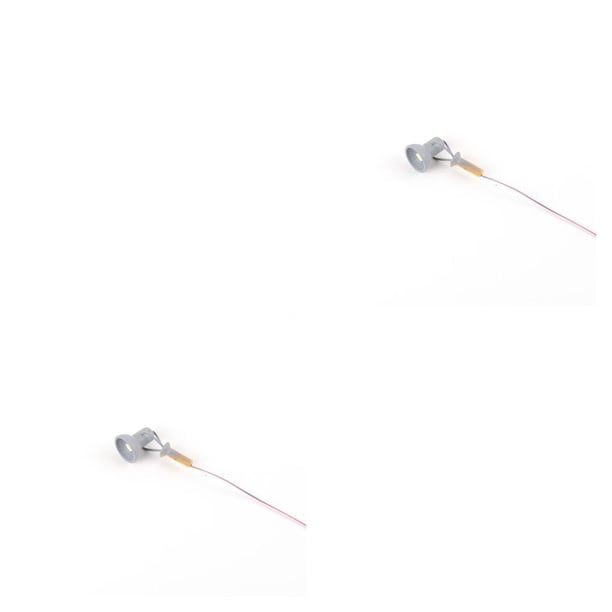 Inteprter Modelo de lámpara de ferrocarril en miniatura, farola a escala 1:87, luz LED sencilla para parque, jardín, paisaje, decoraciones, tipo B, gris Tipo B Gris 2piezas Inteprter CBP440496