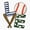 1pcs, variant on Baseball Love Er, Phone Decal Water Bottle Stickers Car Decals, Funny Birthday Gift