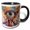 Black/White, variant on 3drose, Surreal Eyeball and Roots, 11oz Two-tone Black Mug
