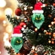 thumbnail image 2 of Juguete verde brillante de Navidad con adornos de sombrero de Navidad decoraciones colgantes de árbol de Navidad decoraciones de fiesta en casa, 2 of 5