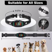 PetJoy Dog Bark Collar,Dog Shock Collar for Large Dogs 8-120lbs,Auto Anti Bark Collar,Shock Anti Barking Training Collar with Beep,Vibration,Shook,Black