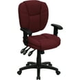 thumbnail image 2 of BizChair Mid Back Task Office Chair with Casters, Burgundy, 2 of 8