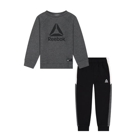Reebok Toddler Play Hard Crew and Jogger Colorblock Set, 2-Piece, Sizes 12M-5T