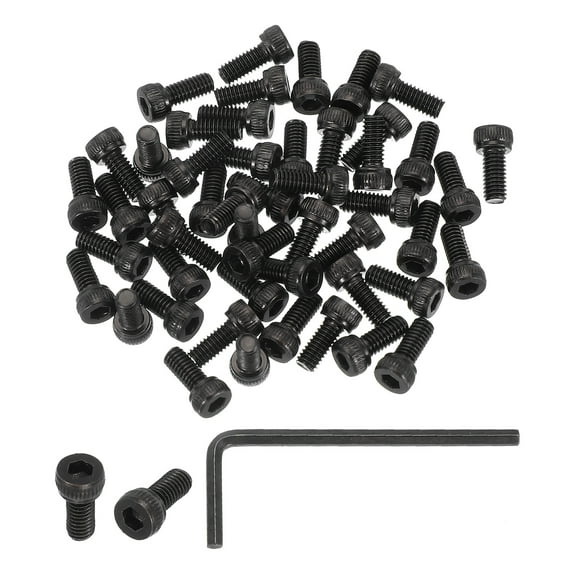 M4 x 10mm Hex Socket Head Screws Cap Bolt, 50 Pack 12.9 Grade Carbon Steel Hexagon Socket Screw with Hex Wrenches