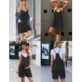 thumbnail image 5 of Ekouaer Womens Summer Casual Sleeveless Rompers Loose Spaghetti Strap Shorts Overalls Outfits 2025 Jumpsuits With Pockets, 5 of 5