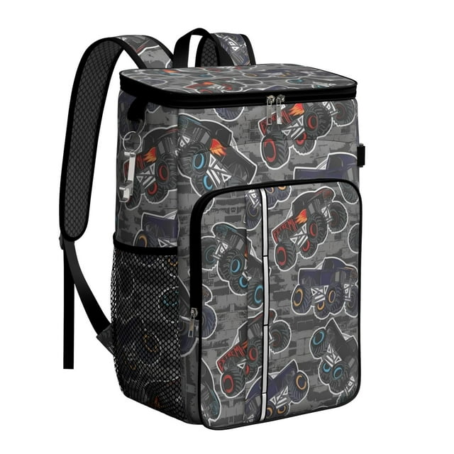 Tractor Themed Cooler Backpack - 20L Insulated Lunch Bag with PEVA Lining, Durable & Easy to Clean for Camping, Work, School
