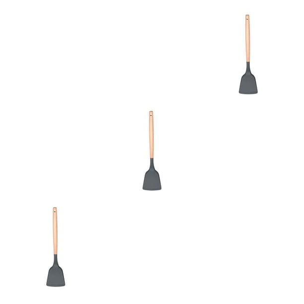 Utensilios de cocina de silicona Bearachild espátula cuchara de sopa Pala antiadherente con mango de madera Type1 NO1