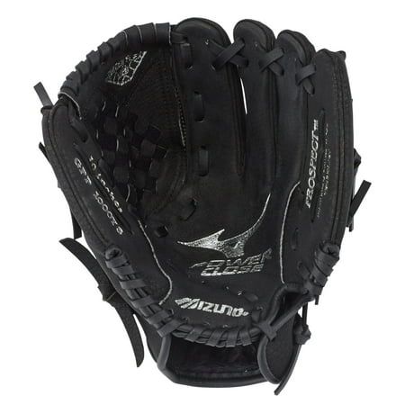 Mizuno Prospect Series Powerclose Baseball Glove 10" Youth Size 10 In Color Left Hand: Black (Fr90)