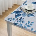thumbnail image 4 of HAOXIT  Rectangle Table Cloth - Spring Summer Floral Tablecloth, Waterproof Linen Fabric Square Table Cloth for Kitchen Dining Tablecloth for Square Table , Small Blue Flower Design 46*46, 4 of 7