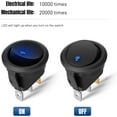 thumbnail image 5 of Nilight 12V Automotive LED Rocker Switch 12-Piece Round Toggle On-Off Control Blue Green Yellow Red, 5 of 9