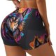 thumbnail image 1 of Balery Colorful Wolf Head Pantalones cortos de entrenamiento estampados para mujer, sin costuras, ajustados, para gimnasio, yoga, correr, deportes, ejercicio activo, fitness.-X-Large, 1 of 8