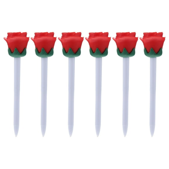 MEIBUTYUP 6pcs Plastic Rose Shape Golf Tee Golfs Ball Racks Improve Swing Accuracy Golfing