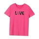thumbnail image 3 of Camiseta de verano con cuello redondo para mujer, para acampar, mochilero, caminar, desplazarse Rosa Rosa, 3 of 7