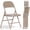 Beige, variant on VECELO Set of 4 Metal Folding Chairs with Triple Braced & Double Hinged Back, Orange
