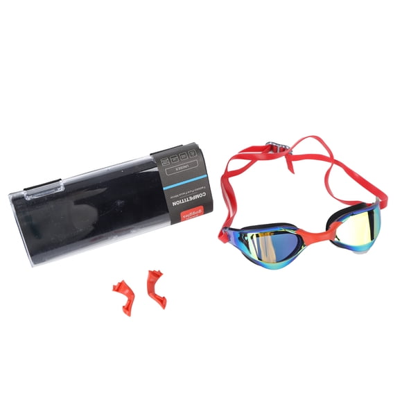 Gafas de natación para adultos, sin fugas, protección UV, gafas de carreras para nadar, lentes de alta definición, color rojo YUNYI BRAND  Deportes