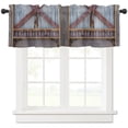 thumbnail image 3 of Wooden Door Brown Retro Style Curtains Home Decor Living Room Kitchen Balcony Room Window Curtain Bedroom Patio Decoration, 3 of 7