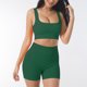 thumbnail image 4 of Conjunto de 2 uds de sujetador de yoga corto de nailon para mujer, pantalón corto (M correas de hombro verde oscuro) Sywqhk Para Estrenar, 4 of 5