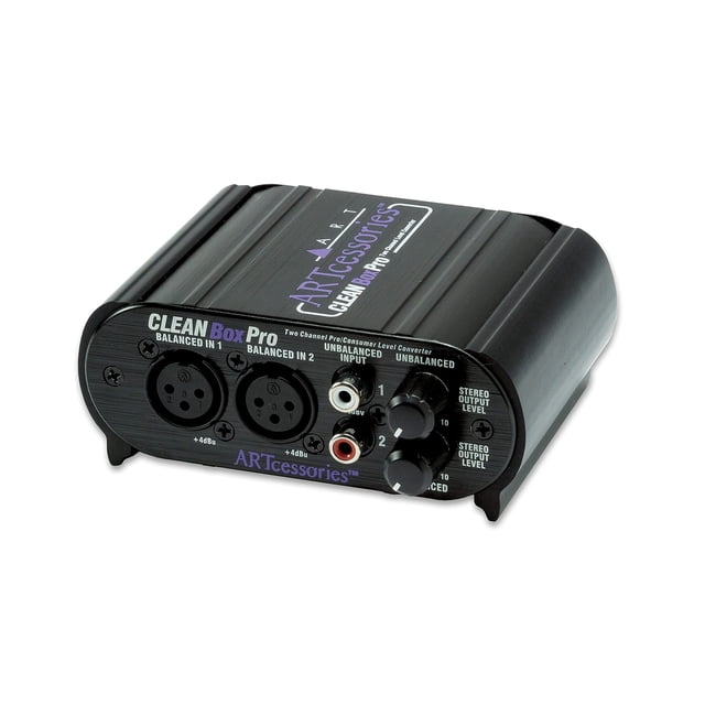 Convertidor de niveles ART CleanBox Pro de doble canal con conectores XLR
