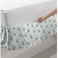 thumbnail image 2 of Nursery Bed Skirt, Bunnies with Lopsided Ears and Happy Clouds Pouring down Raindrops, Elastic Bedskirt Dust Ruffle Wrap Around for Bedding Decor, 4 Sizes, Grey Pale Grey and White, by Ambesonne, 2 of 2