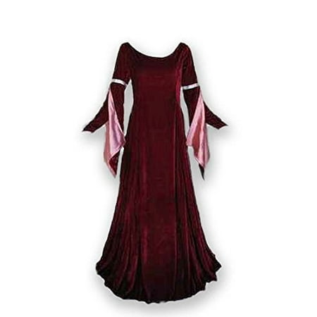 Artemisia Designs Medieval Velvet Dress with Satin Lined Arm Tippets ...