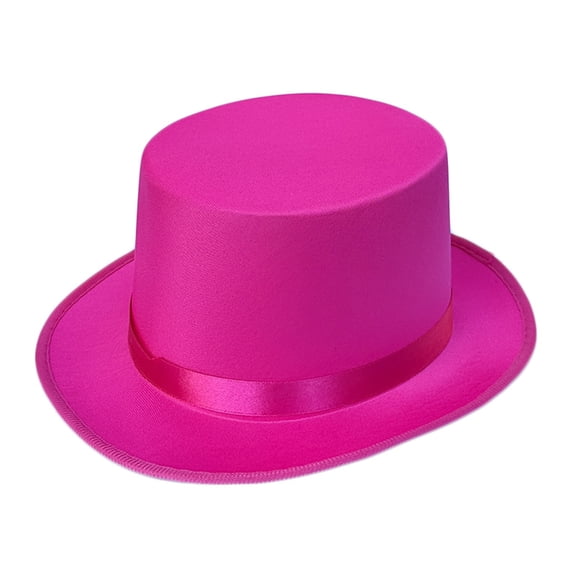 Loftus International Dumb and Dumber Felt Style Top Hat For Black Costume Pink