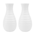 thumbnail image 1 of SHISUYAN 2Pcs Modern Vase Creative Simple Plastic Vase Simple Decor White, 1 of 8