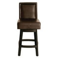 thumbnail image 2 of Armen Living Wayne 26" Bicast Leather Swivel Bar Stool in Brown, 2 of 3