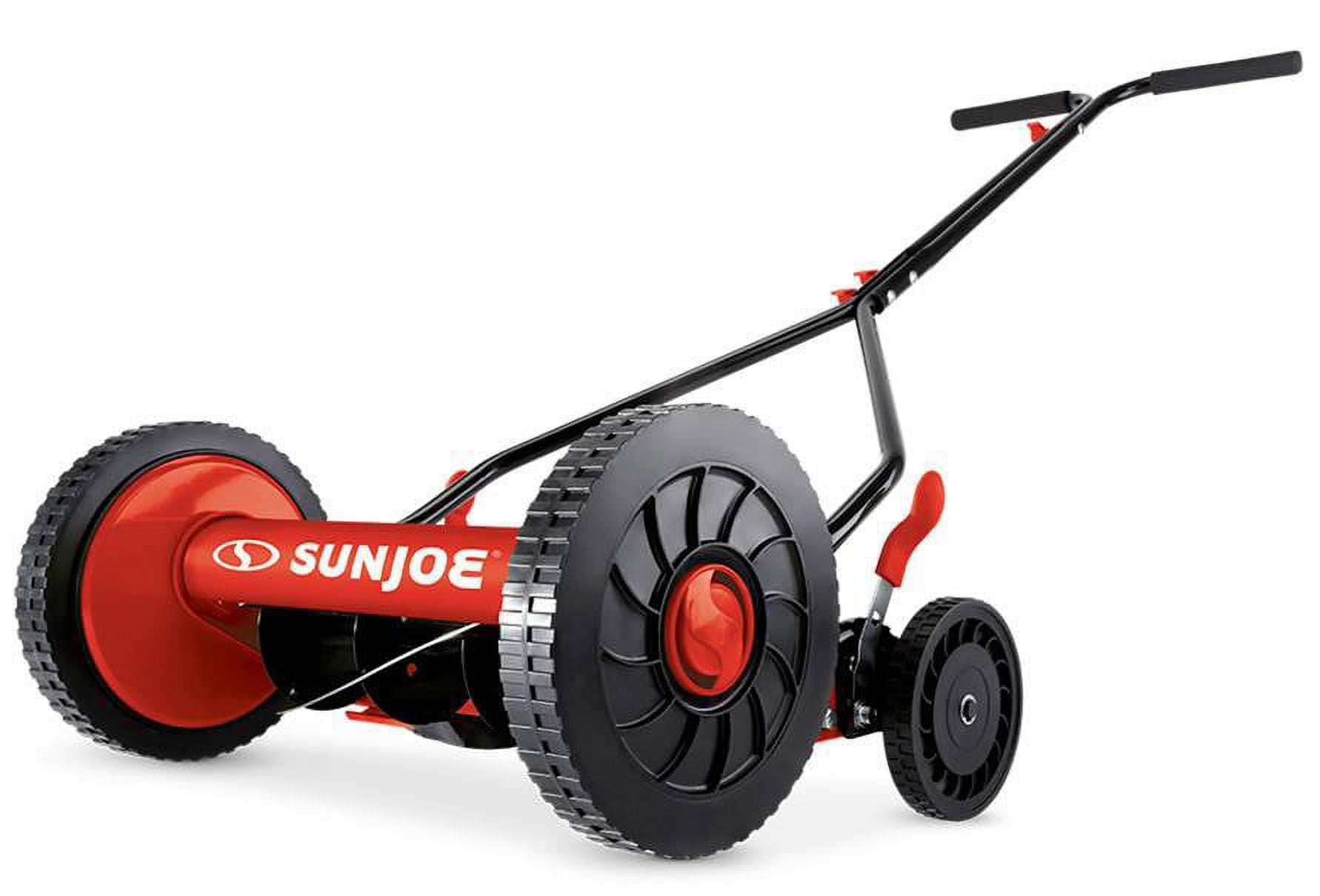 Sun Joe 14-inch Manual Reel Mower, Quad Wheel, 9-Position
