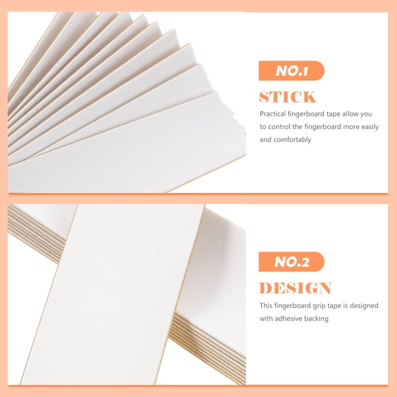 UPOUART 10Pcs Foam Grip Tape for Fingerboards White Adhesive Nonslip Skateboard Finger Tape