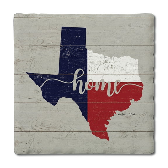 Thirstystone "Texas Flag Home" 4-Pack Tumbled Tile Coasters