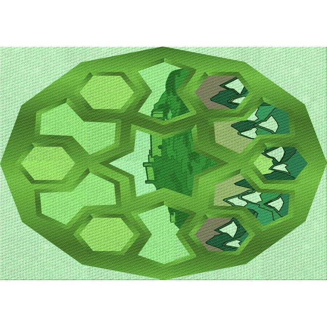 Ahgly Company Tapis d'Intérieur Rectangulaire Transitionnel Vert Lime Foncé Lavable à la Machine, 2 Pieds x 5 Pieds