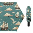 thumbnail image 4 of ALAZA Sailboat Seagulls UPF 50+ Compact Folding Umbrella for Rain Travel Umbrella Packable, 4 of 8
