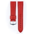 thumbnail image 2 of Hirsch Rainbow Lizard Embossed Grain Leather Watch Strap - Red - M - 20mm - Shiny Silver Buckle - Bonded Leather Band, 2 of 8