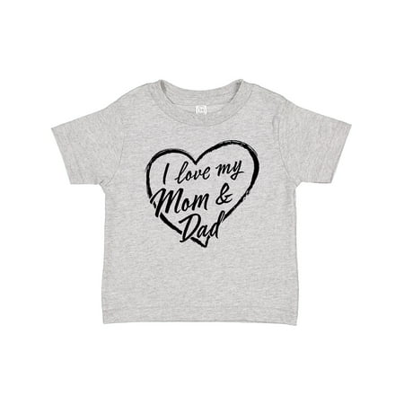 

Inktastic I Love My Mom and Dad in Black Chalk Heart Boys or Girls Baby T-Shirt