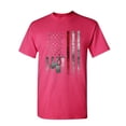 thumbnail image 1 of Tee Hunt Stars and Stripes Dog Tags T-Shirt Military American Patriot USA Mens Shirt, Hot Pink, Large, 1 of 5