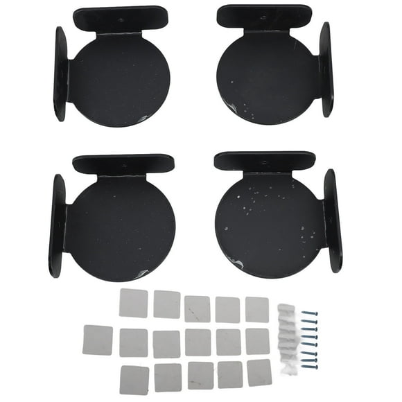 ZOUSSIQI 4Pcs Mini Circular Corner Shelf Space Saving Universal Wall Mount Floating Corner Shelf for Security Camera Baby Monitor Speaker Black JU316-121529