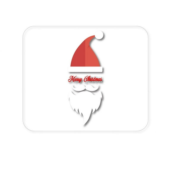 DistinctInk Mouse Pad - 1/4" Foam Rubber - Santa Hat Merry Christmas
