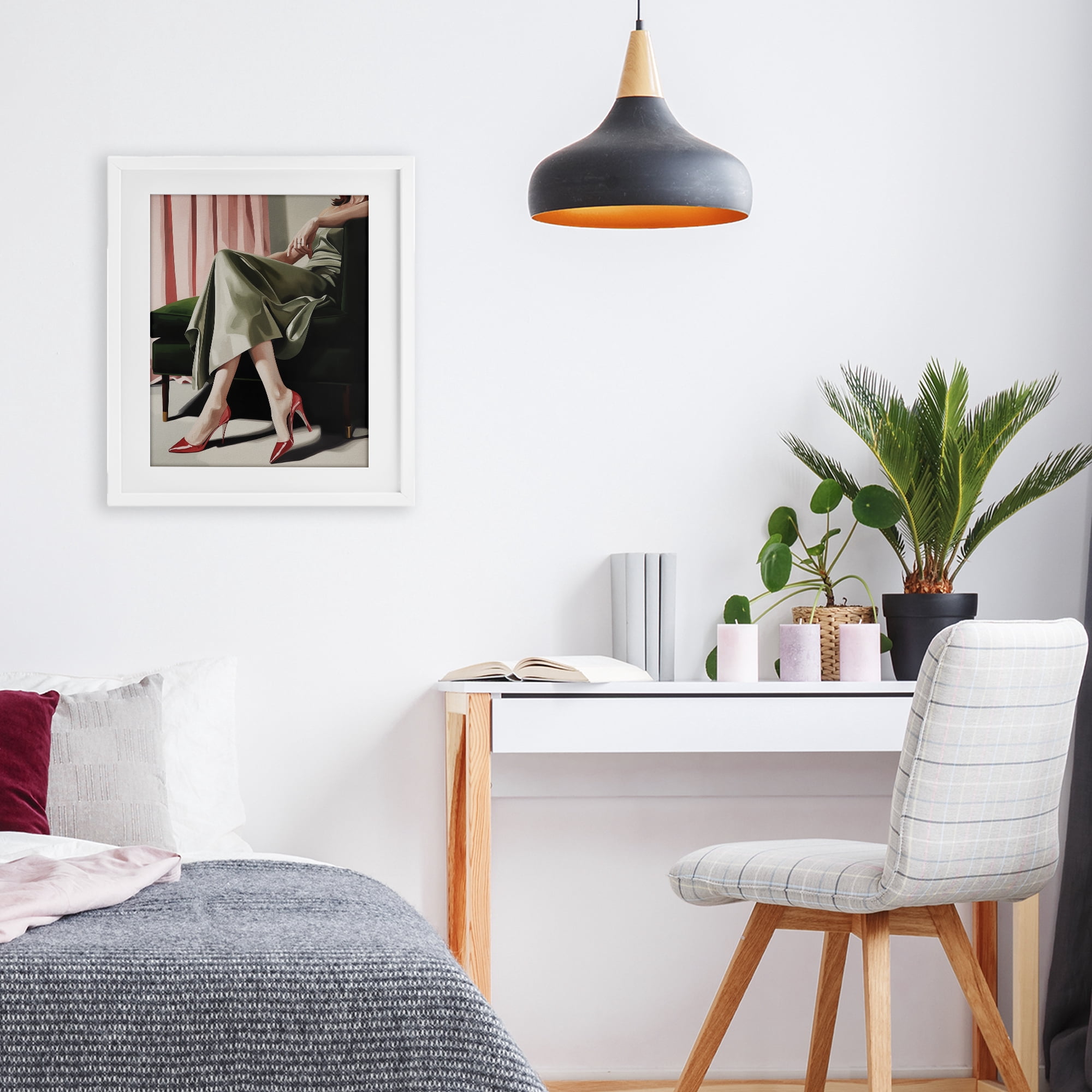 Stupell Industries Waiting For The Guests White Framed Print Under Glass, design by Andreas Magnusson